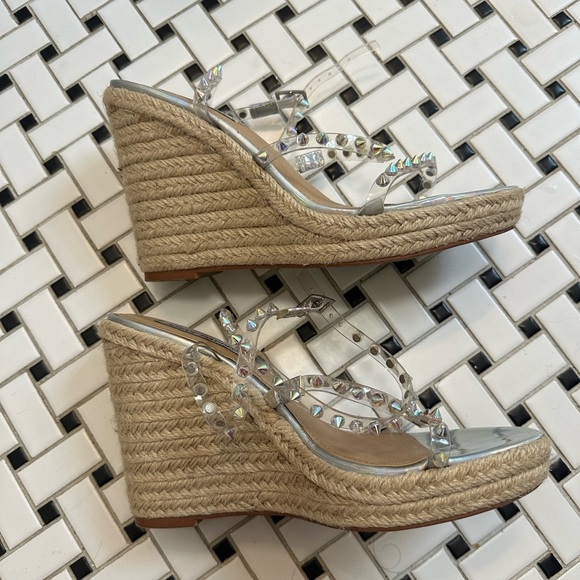 Steve Madden Silver Heeled Sandals with Studded Design - Picture 4 of 7